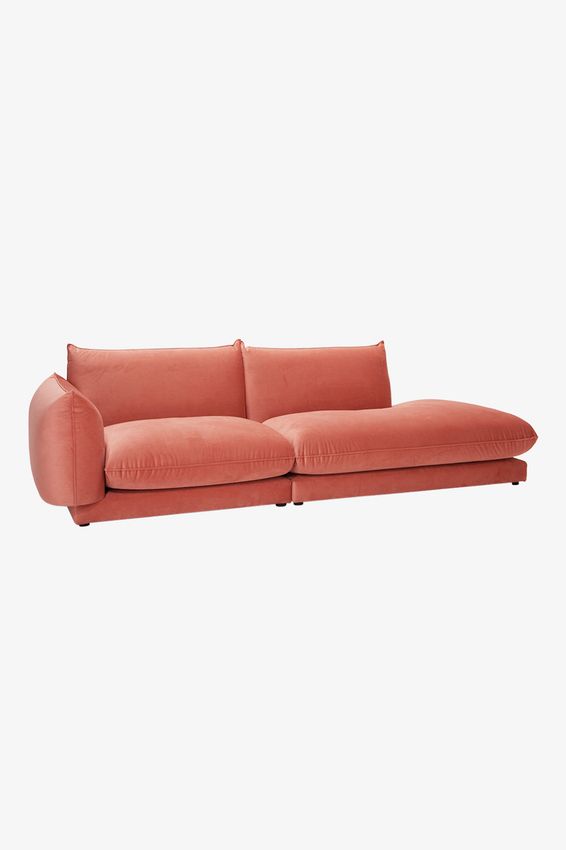 Countess 3-zits bank otto longue rechts Salvador Dark pink