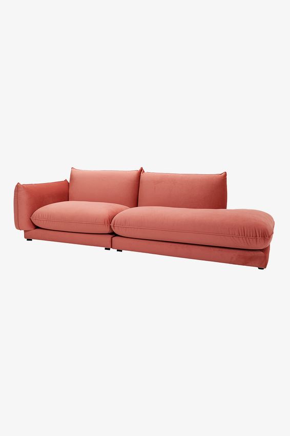 Countess 3-zits bank otto longue rechts Salvador Dark pink
