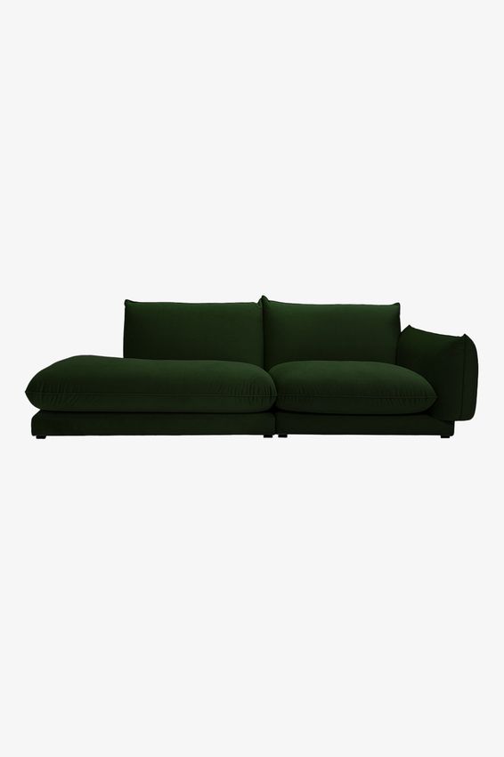 Countess 3-zits bank otto longue links Salvador Dark green