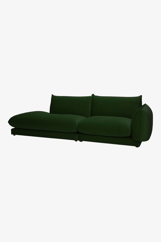 Countess 3-zits bank otto longue links Salvador Dark green
