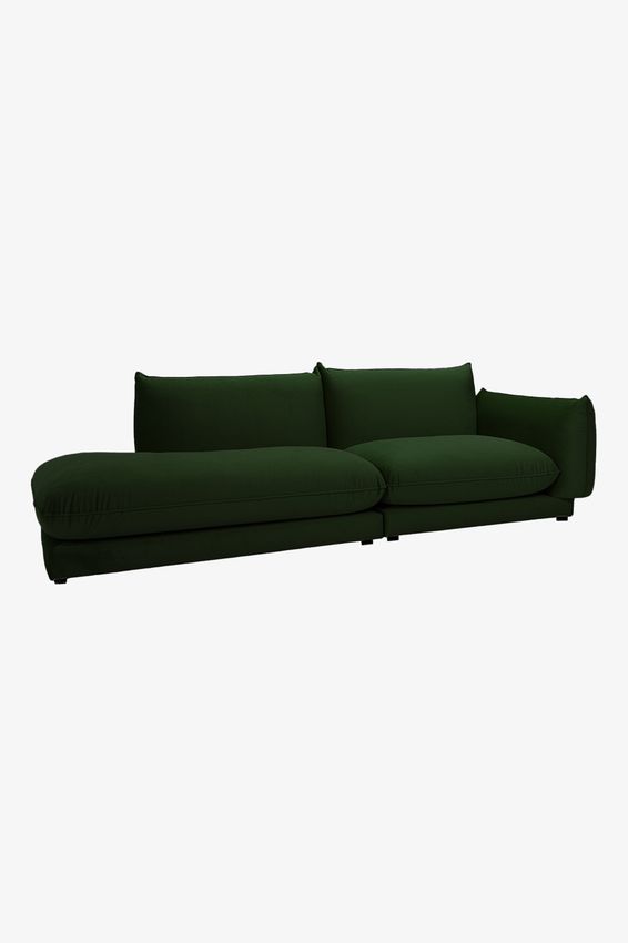 Countess 3-zits bank otto longue links Salvador Dark green