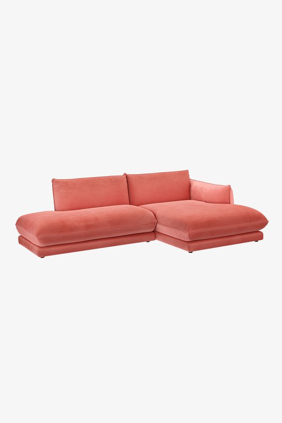 Countess 3-zits bank chaise longue rechts otto longue links Salvador Dark Pink