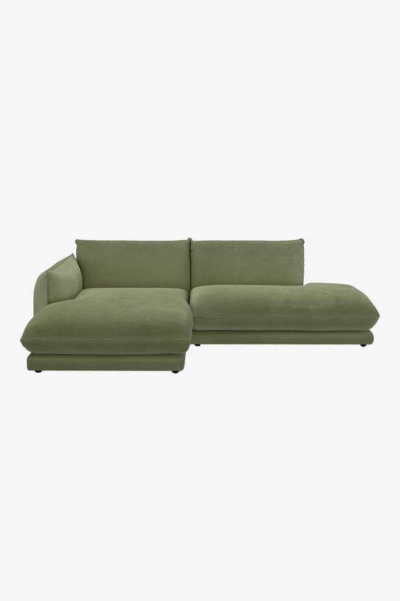 Countess 3-zits bank chaise longue links otto longue rechts Salvador Olive green