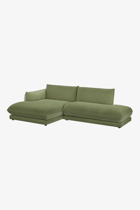 Countess 3-zits bank chaise longue links otto longue rechts Salvador Olive green