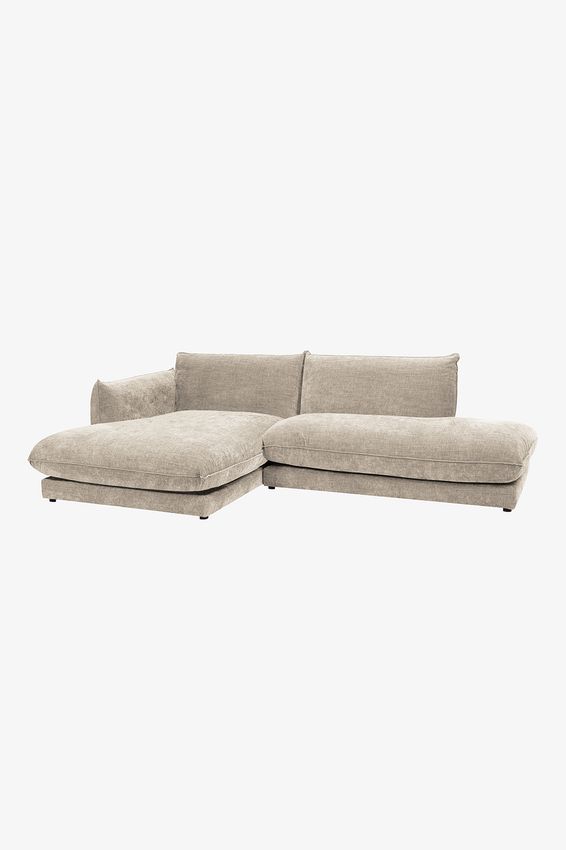 Countess Canapé 3 places méridienne gauche et longue ottomane droite Artic Cream