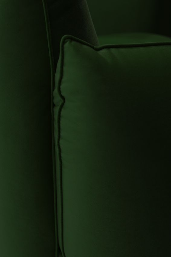 Countess 4-zits bank chaise longue rechts Salvador Dark Green