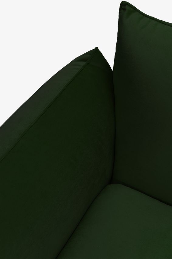 Countess 4-zits bank chaise longue rechts Salvador Dark Green