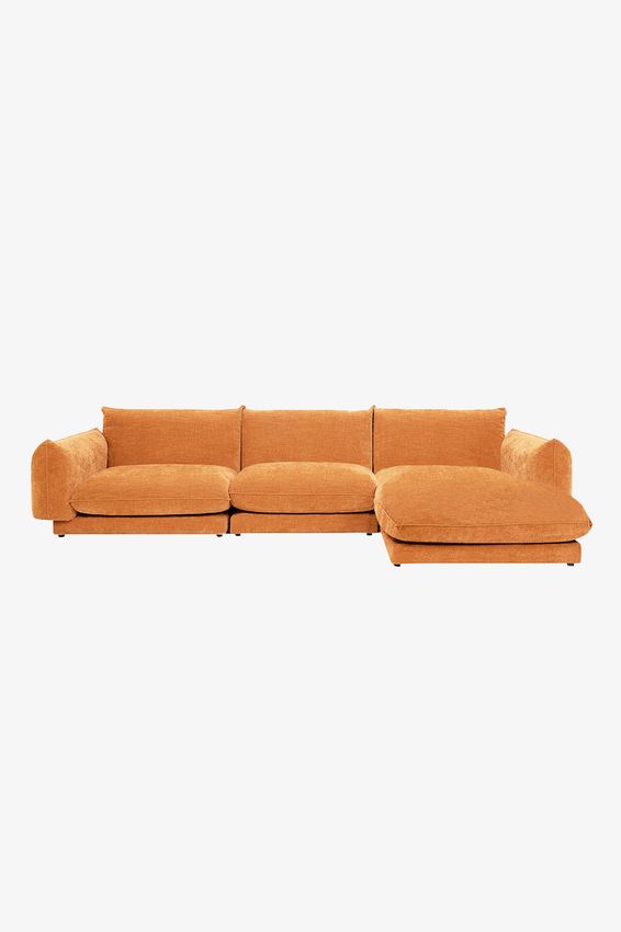 Countess 4-zits bank chaise longue rechts Artic Clementine