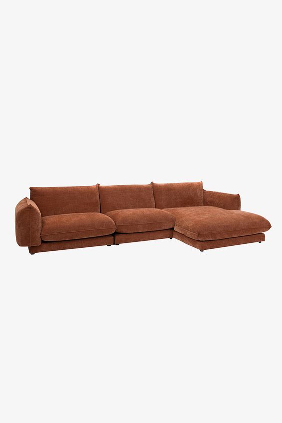 Countess 4-zits bank chaise longue rechts Artic Rust