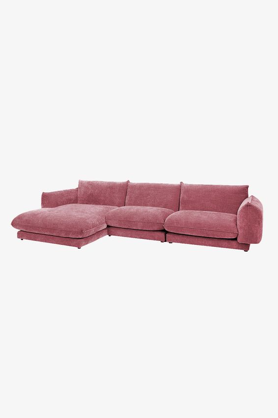 Countess 4-zits bank chaise longue links Artic Rosehip