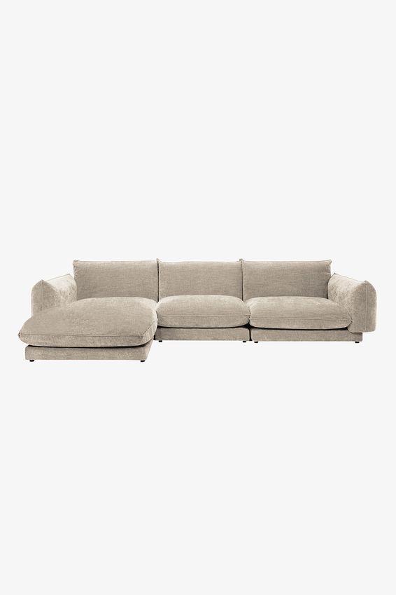 Countess 4-zits bank chaise longue links Artic Cream