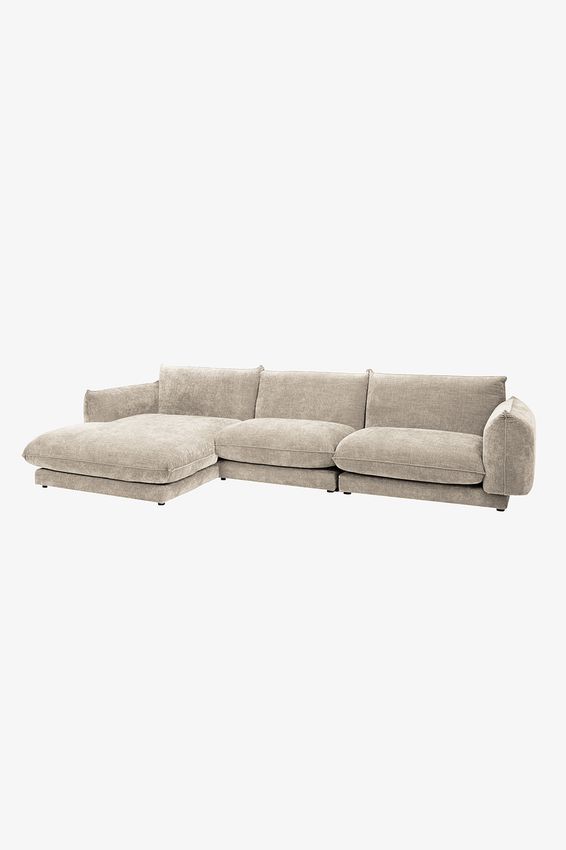 Countess 4-zits bank chaise longue links Artic Cream