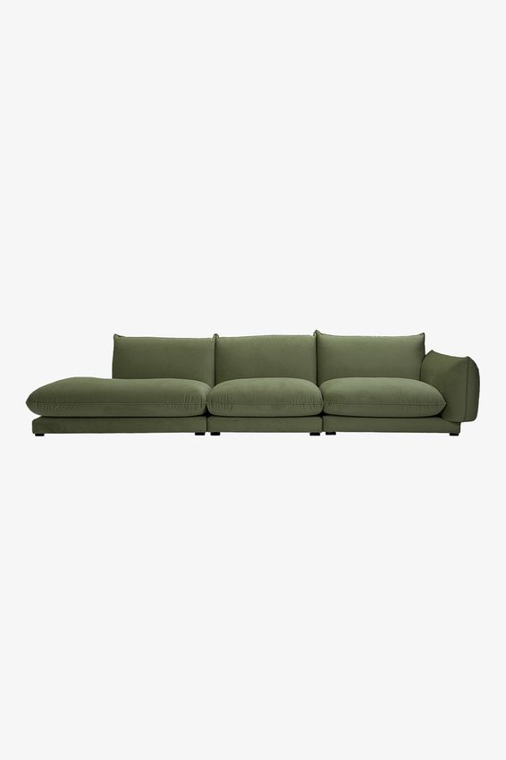Countess 4-zits bank otto longue links Salvador Olive green