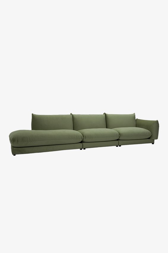 Countess 4-zits bank otto longue links Salvador Olive green
