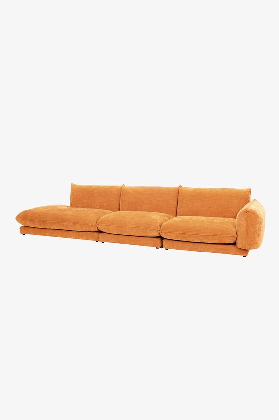 Countess Canapé 4 places longue ottomane gauche Artic Clementine