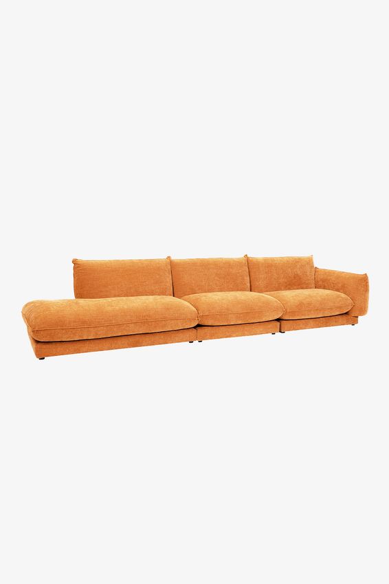 Countess Canapé 4 places longue ottomane gauche Artic Clementine