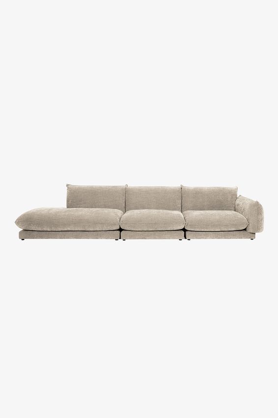 Countess Canapé 4 places longue ottomane gauche Artic Cream