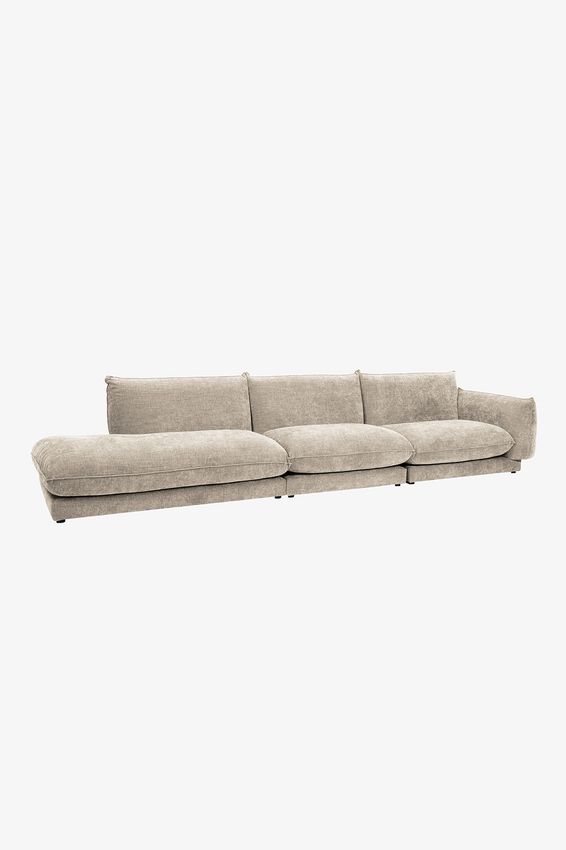 Countess Canapé 4 places longue ottomane gauche Artic Cream