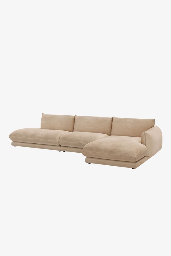 Countess 4-zits bank chaise longue rechts otto longue links Salvador Camel