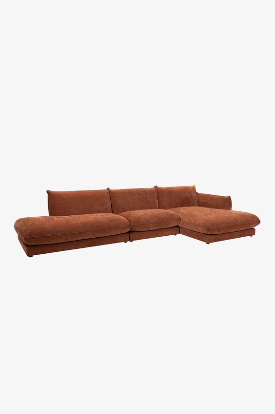 Countess 4-zits bank chaise longue rechts otto longue links Artic Rust