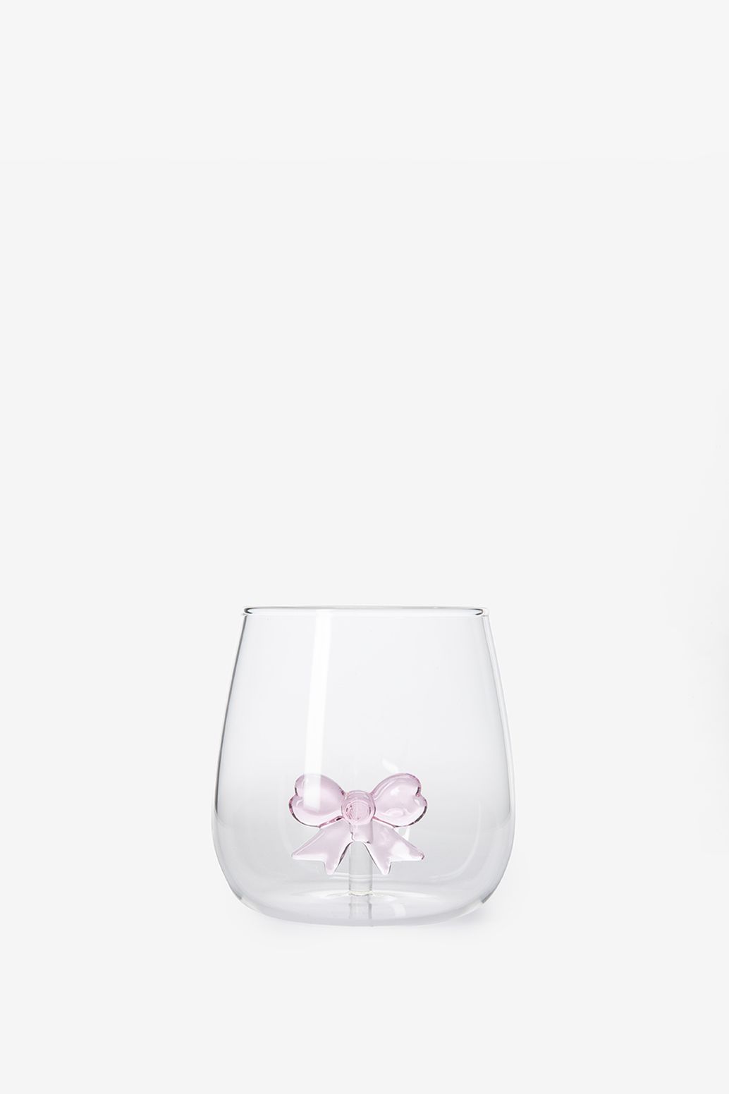 Waterglazen met roze strikje