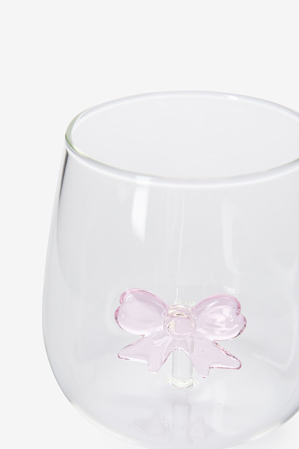 Waterglazen met roze strikje