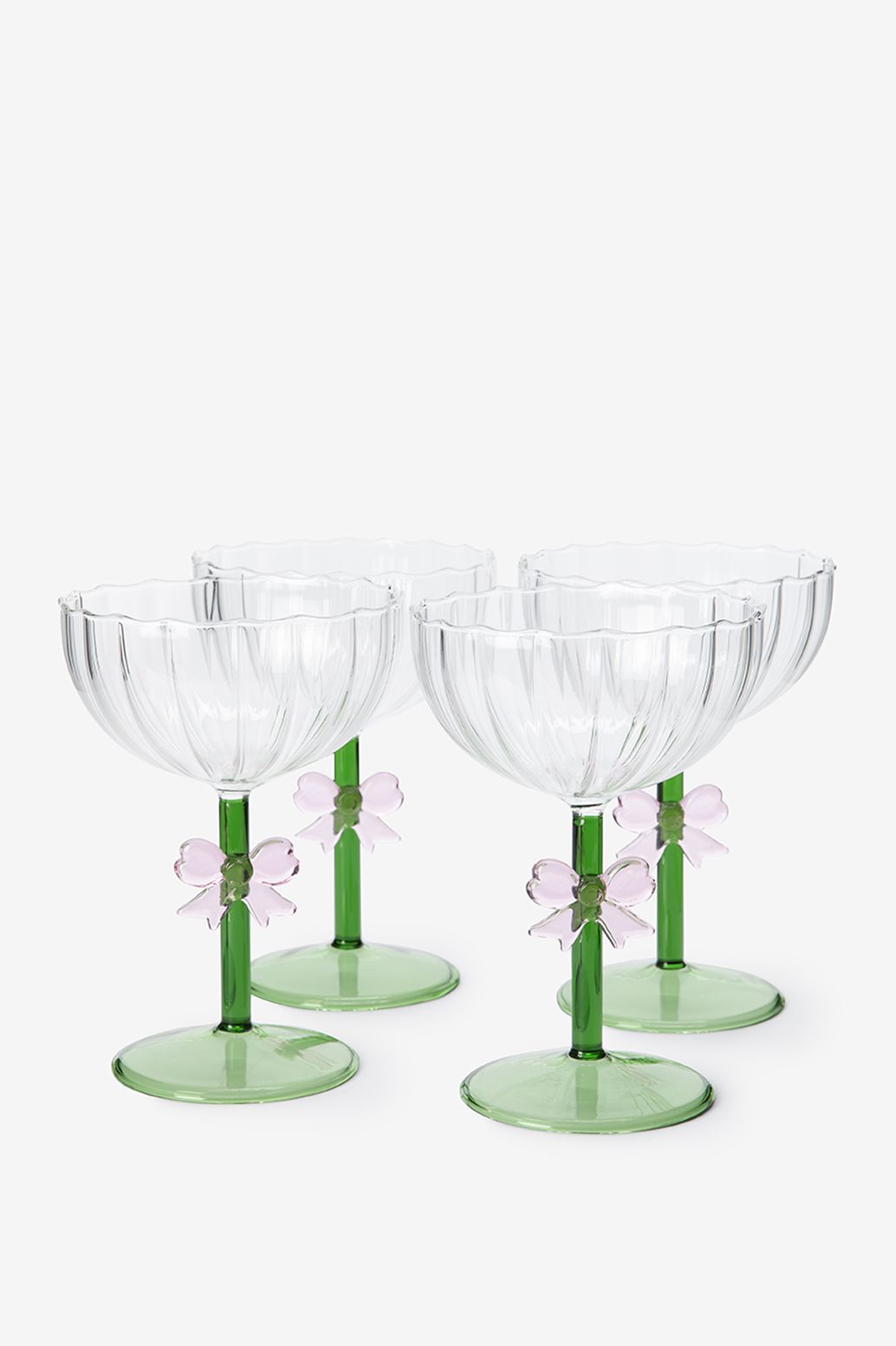 Champagneglazen met roze strikje