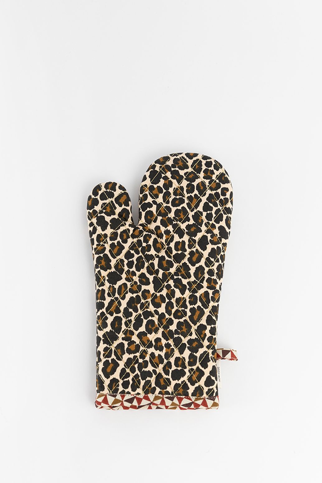 Bruine ovenwant met leopard print