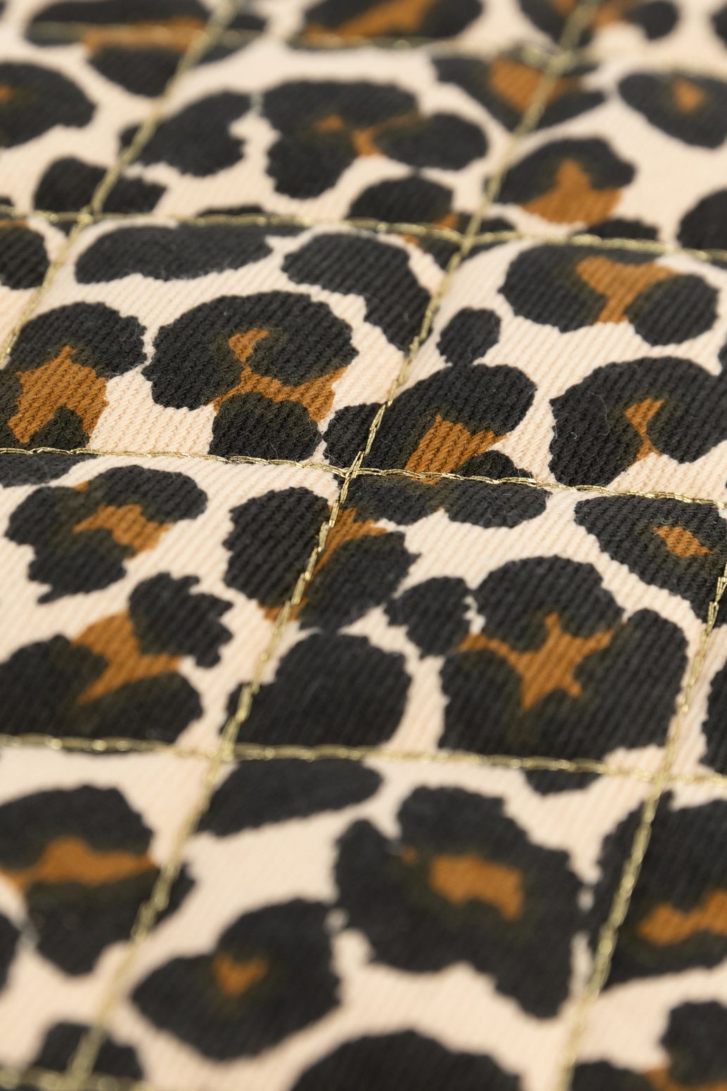 Ofenhandschuh mit Leoprint - braun