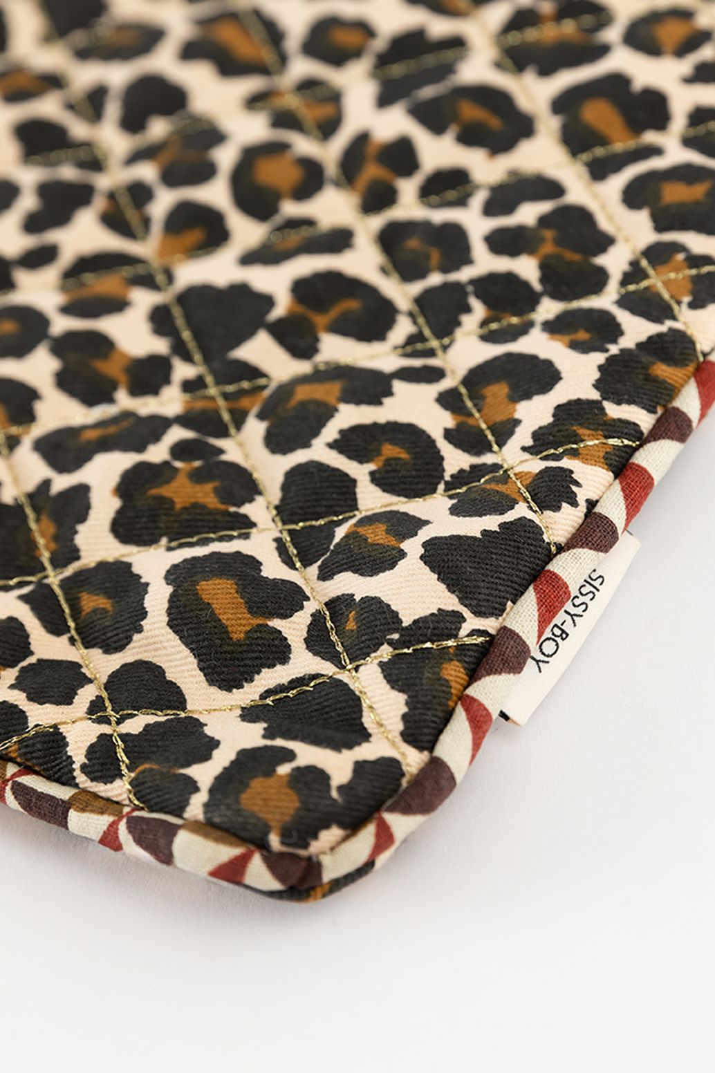 Topflappen mit Leoprint - braun