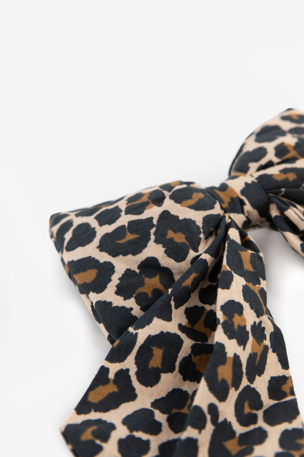 Pince à cheveux avec nœud - marron