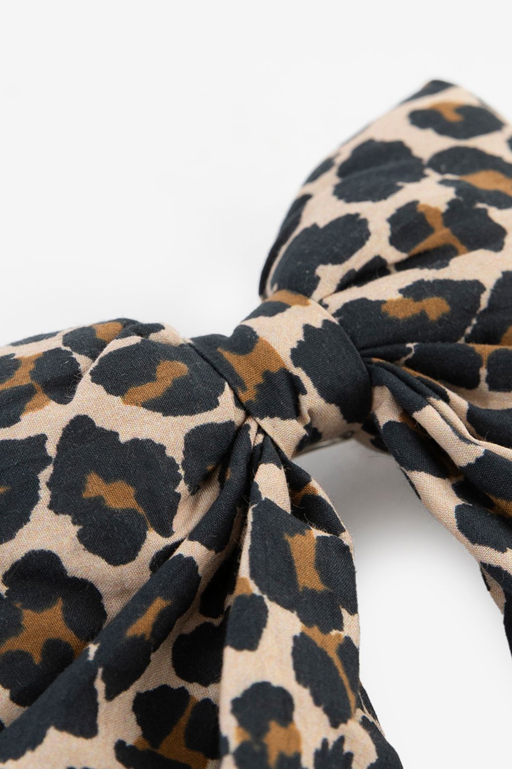 Pince à cheveux avec nœud - marron