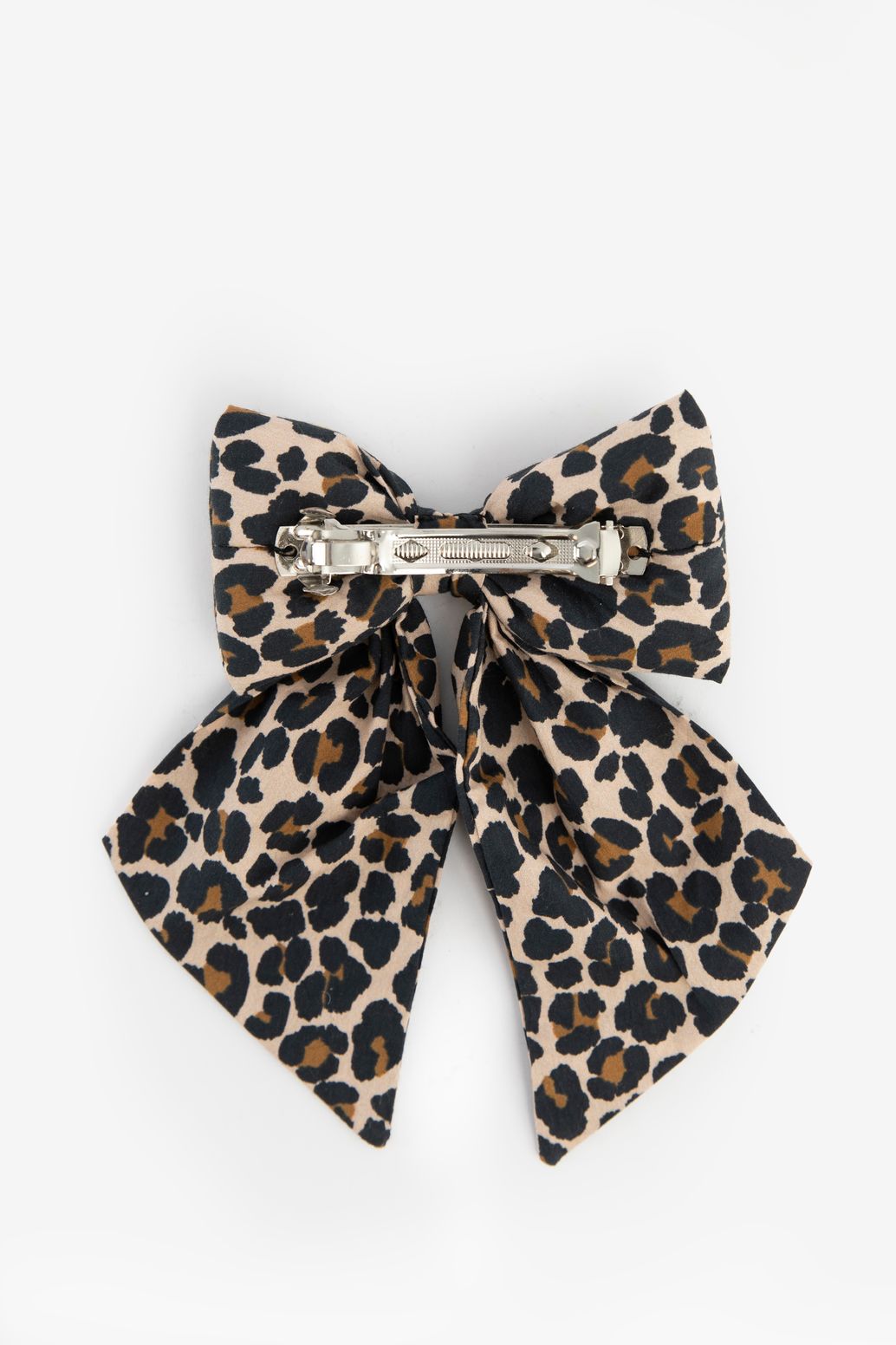 Pince à cheveux avec nœud - marron