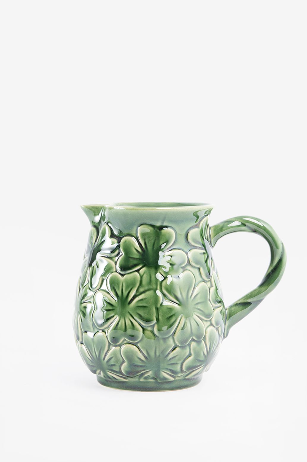 Groene karaf met klavertjes vier