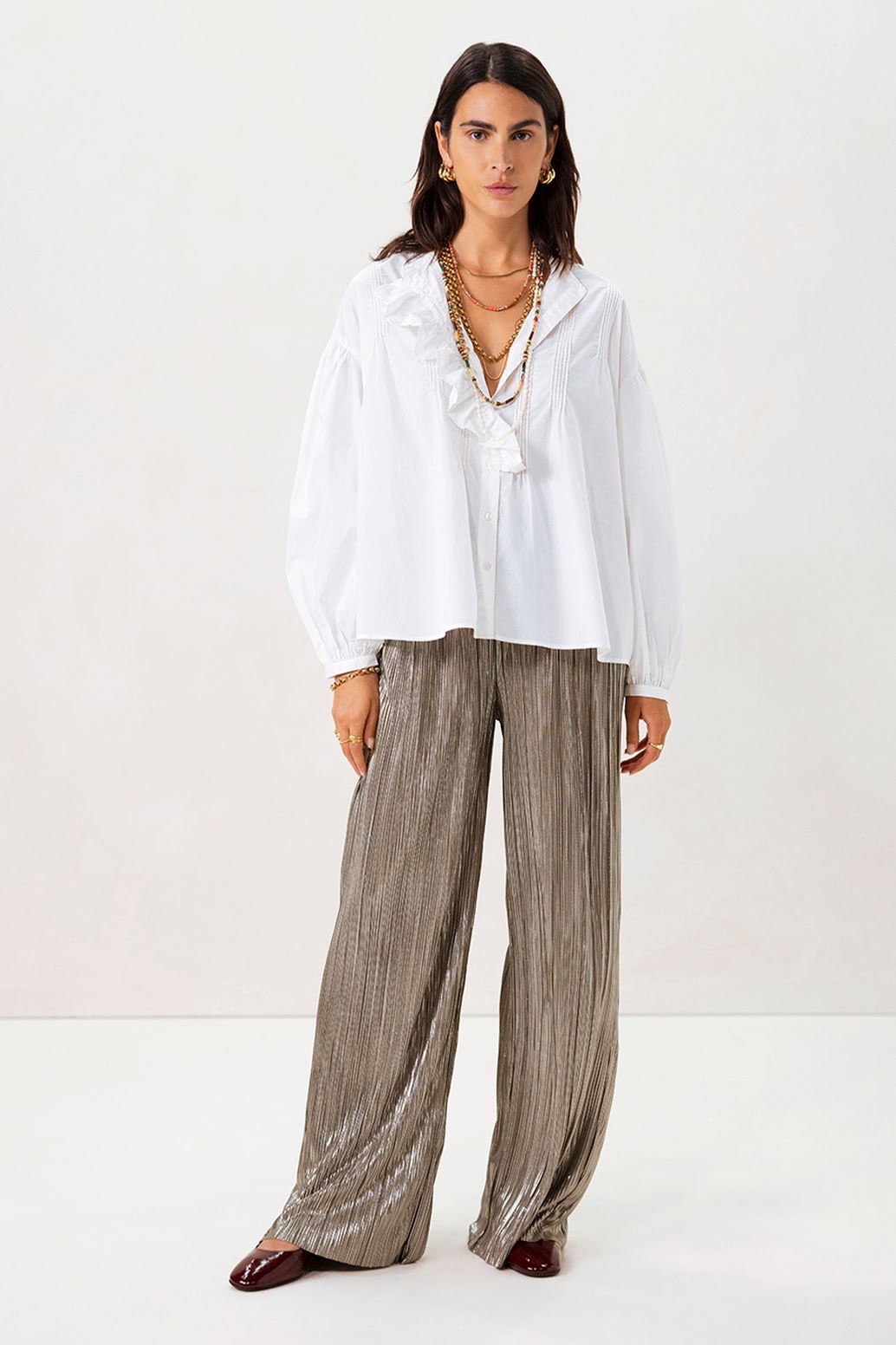 Blouse avec broderie - blanc