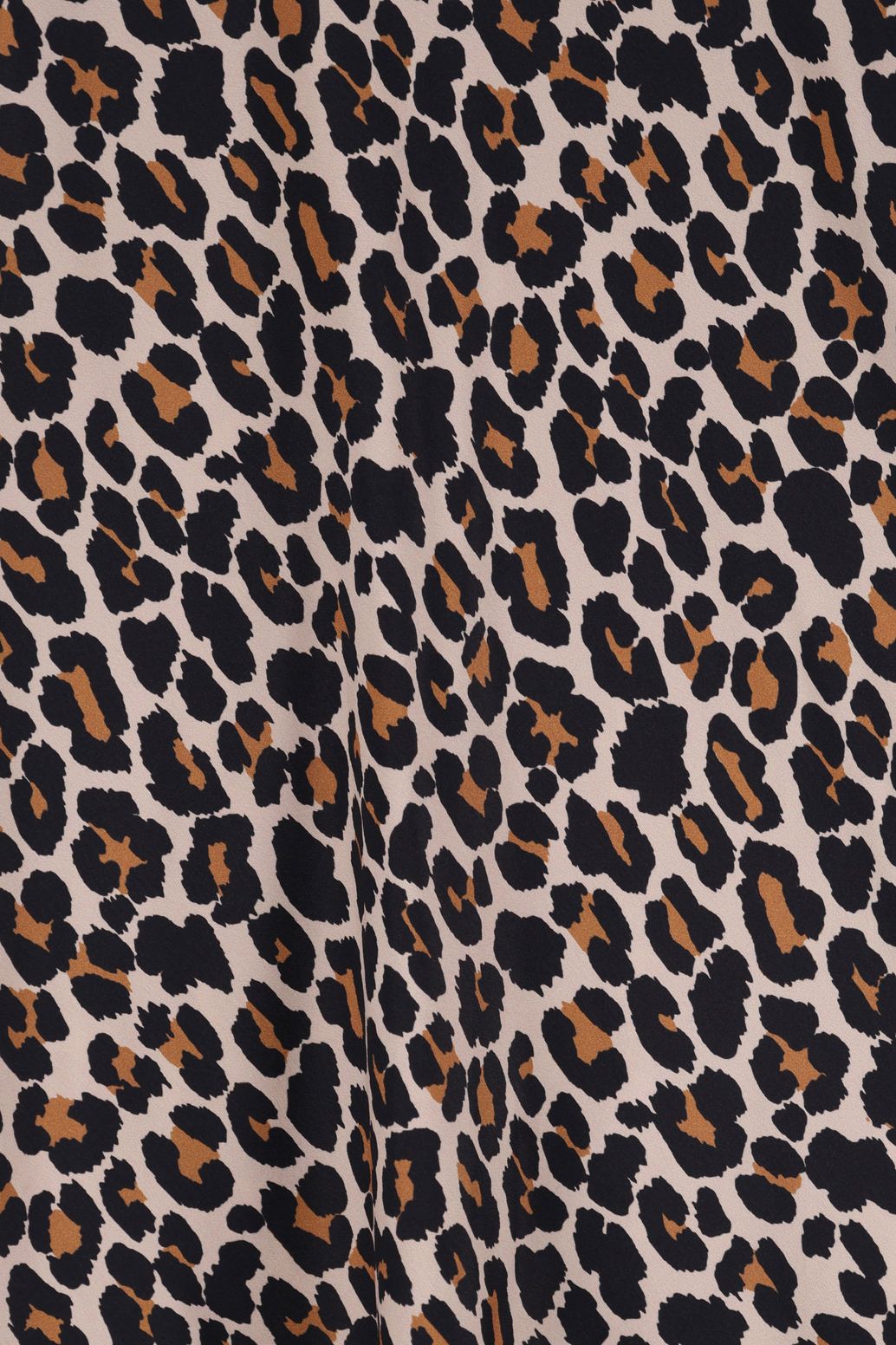 Bruine satijnen rok met leopard print