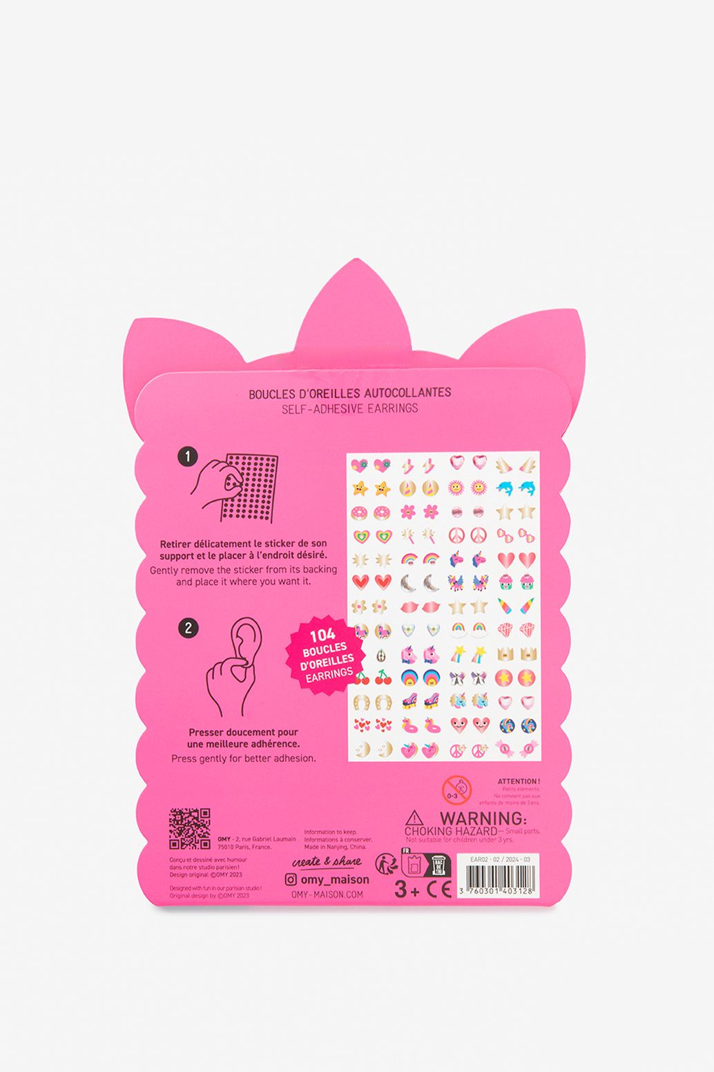 OMY zelfklevende oorbellen