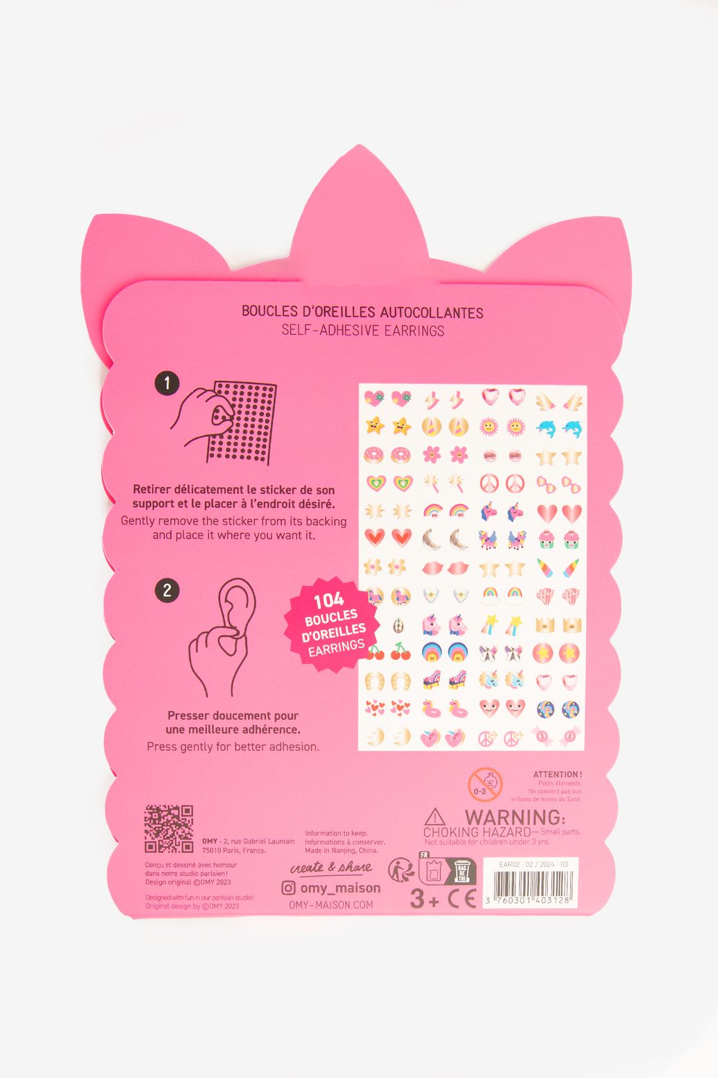 OMY zelfklevende oorbellen