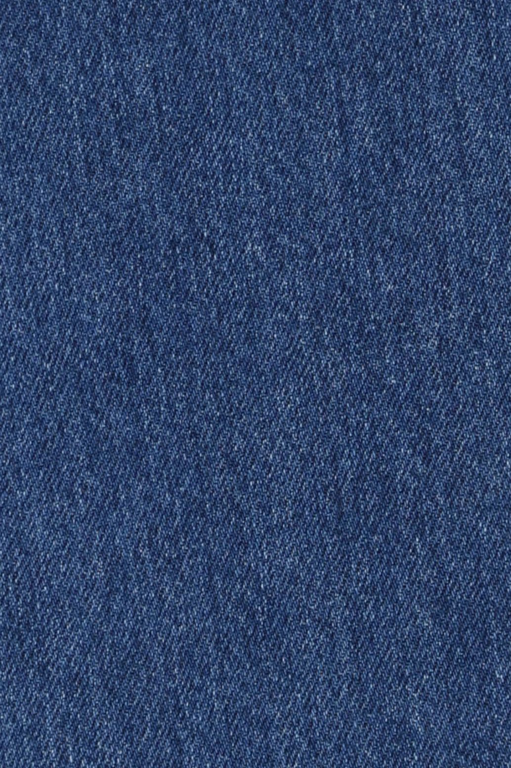 Blauwe wide leg jeans met smalle waistband