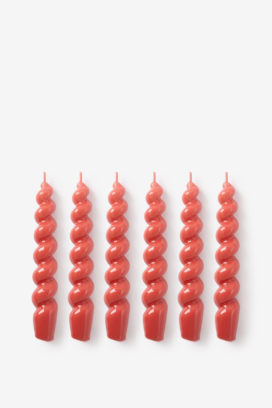 Gedrehte Kerzen 17 cm - rosa