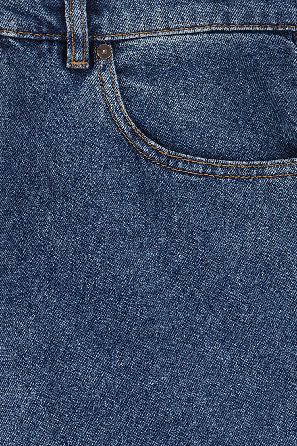 Blauwe mid-rise straight fit jeans