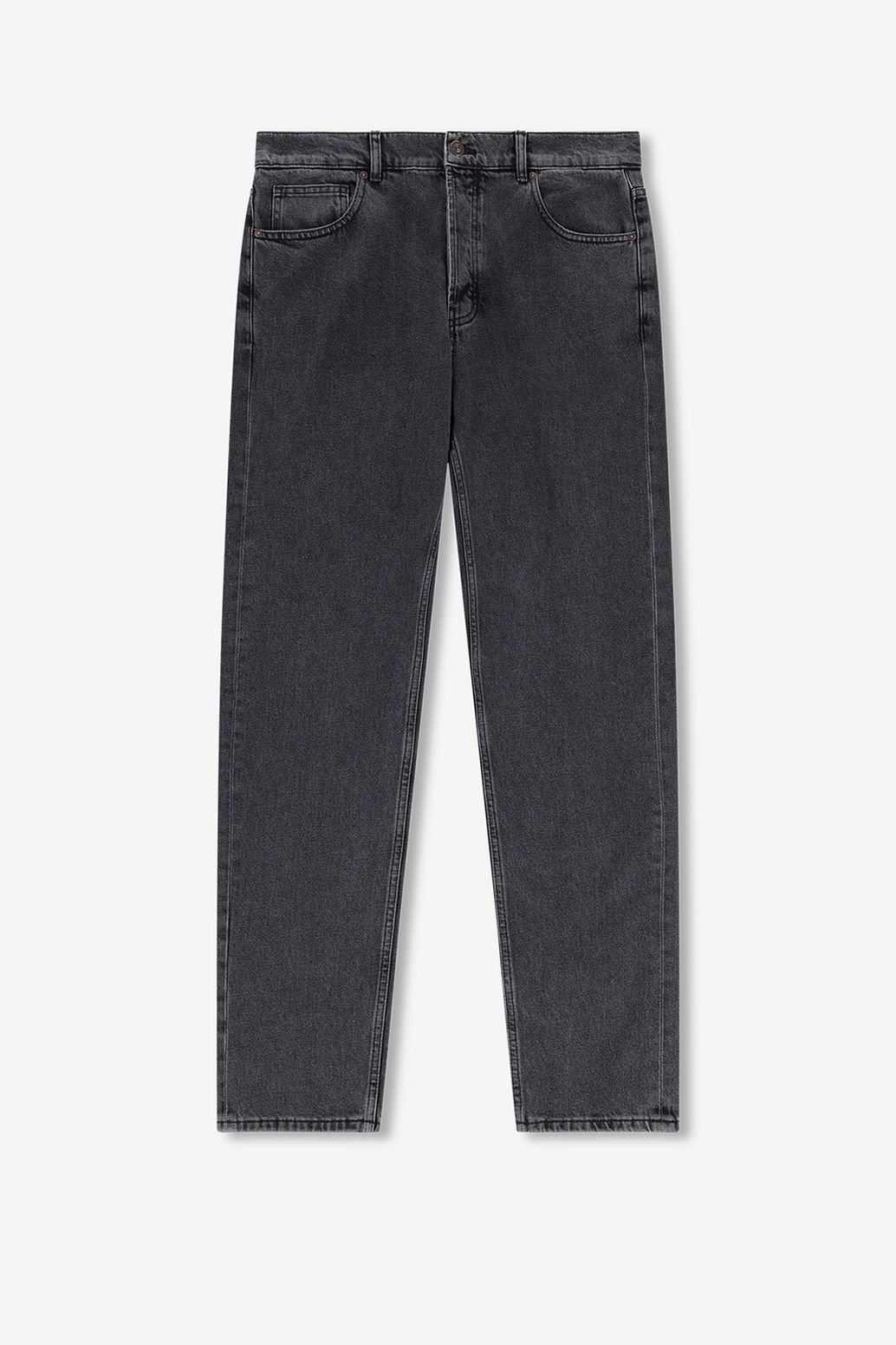 Grijze mid-rise straight fit jeans