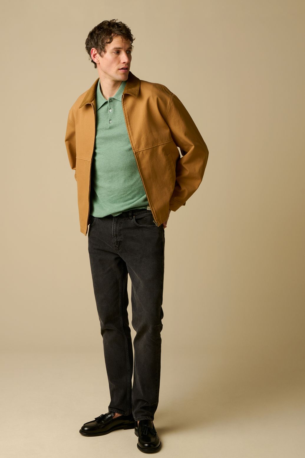 Grijze mid-rise straight fit jeans