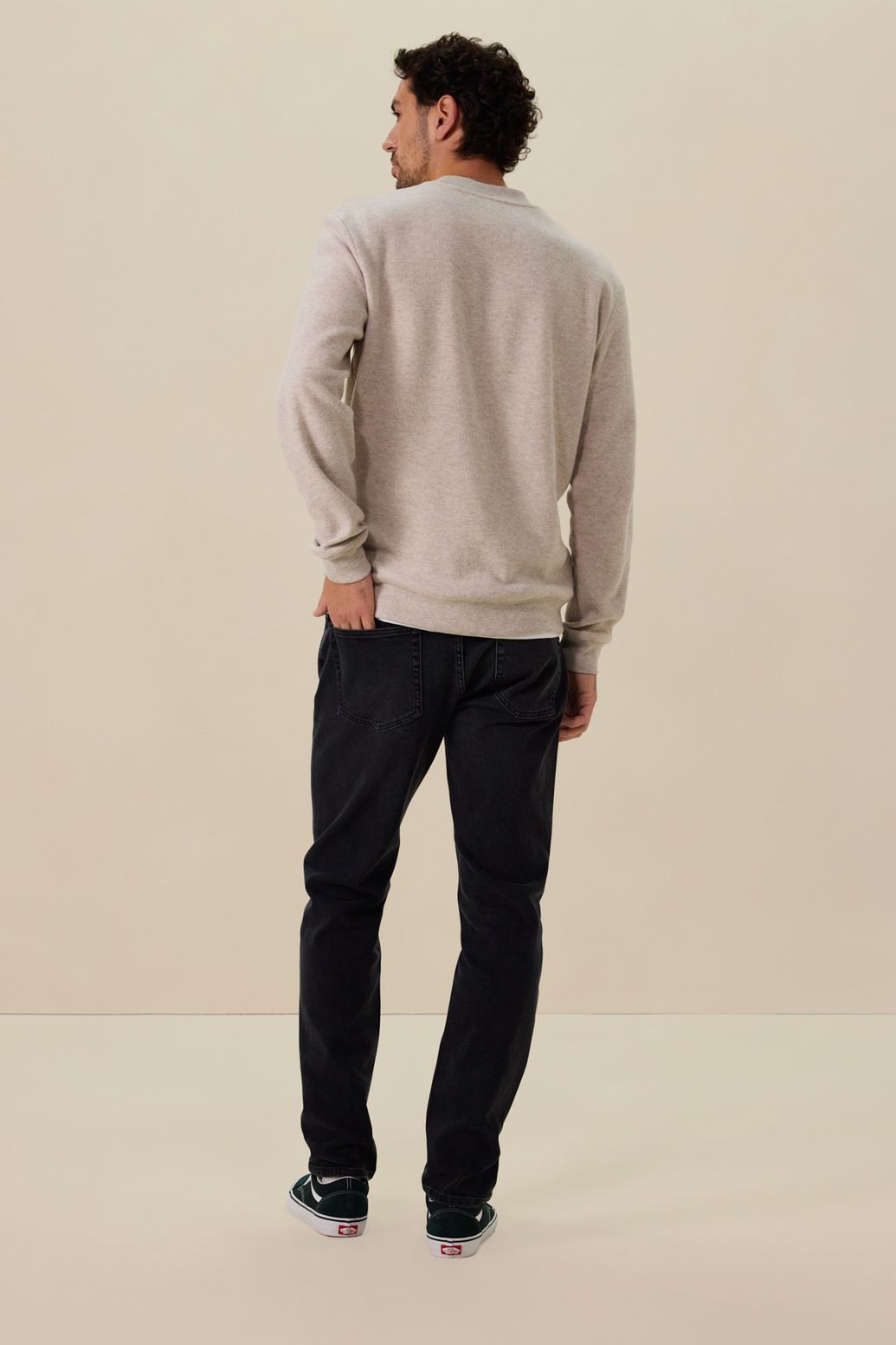 Zwarte mid-rise regular fit jeans