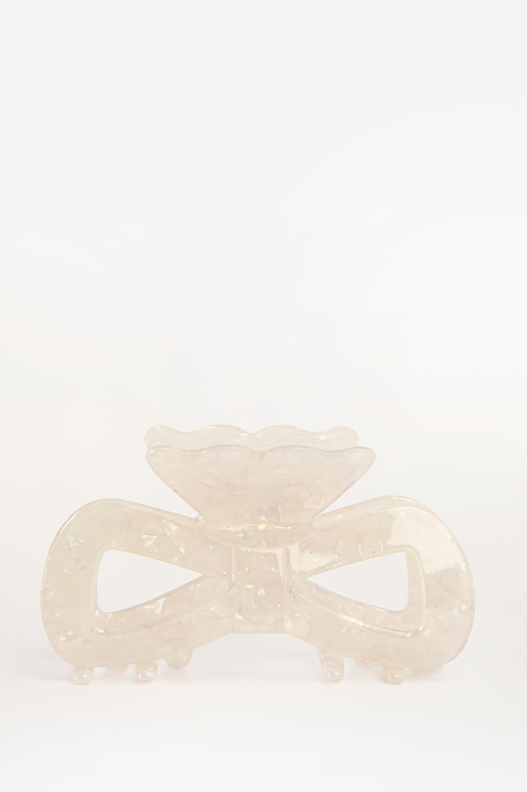 Pince à cheveux avec nœud - blanc