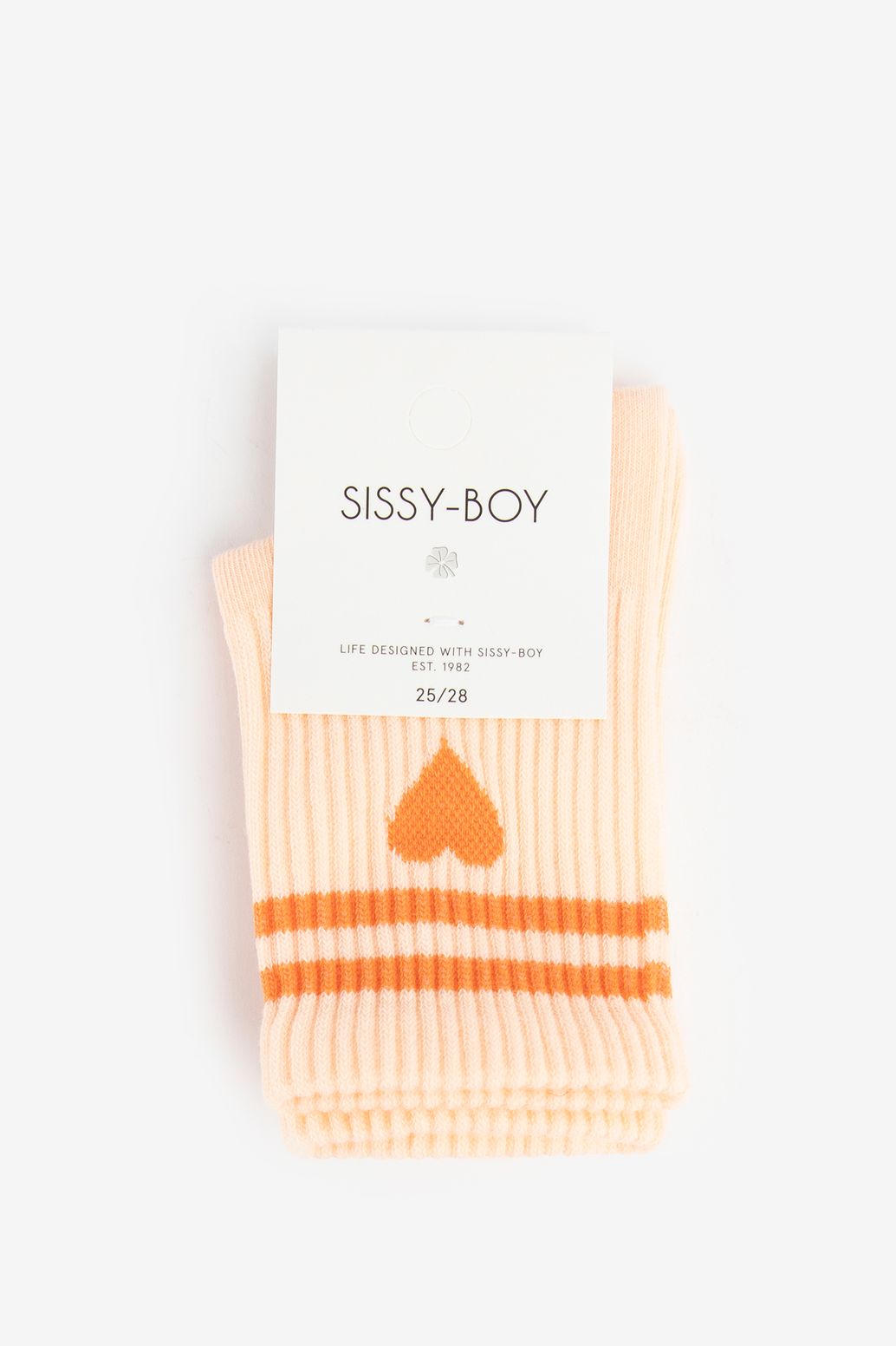 Oranje sokken met hartje