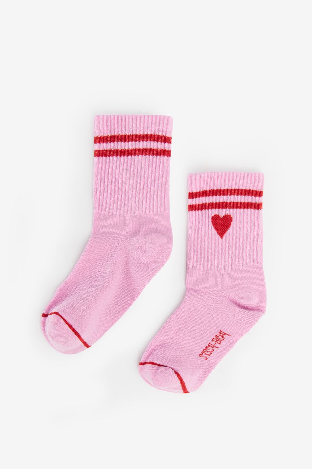 Chaussettes avec cœur - rose