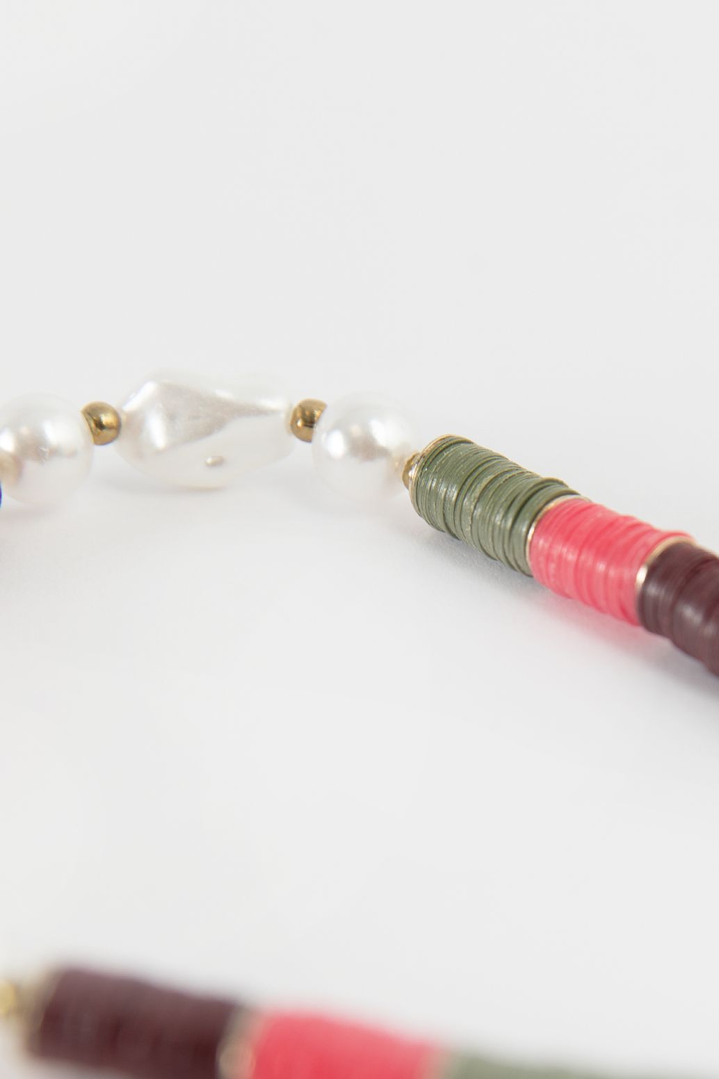 Mulitcolour telefoonkoord met parels