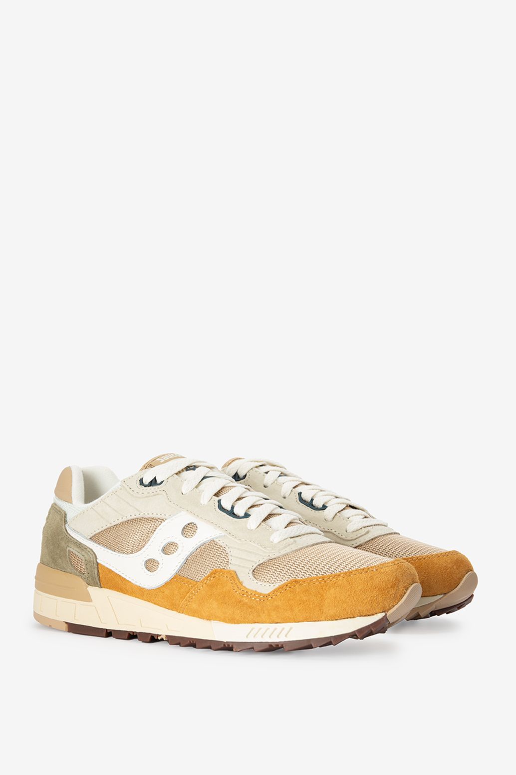 Saucony Shadow 5000 beige leren sneakers