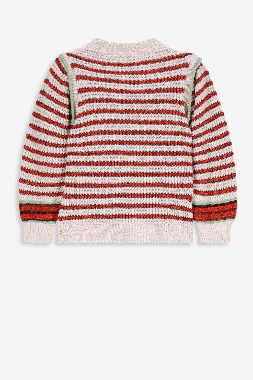 Gemusterter Pullover - weiß